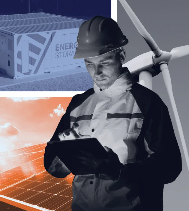 Renewable worker collage